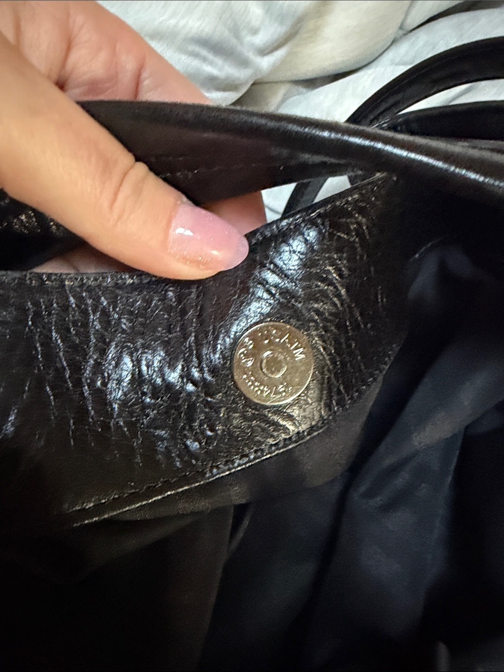 Rebecca Minkoff Moto Hobo Black LeatherZip-Accent Shoulder Bag Vintage - Picture 11 of 13